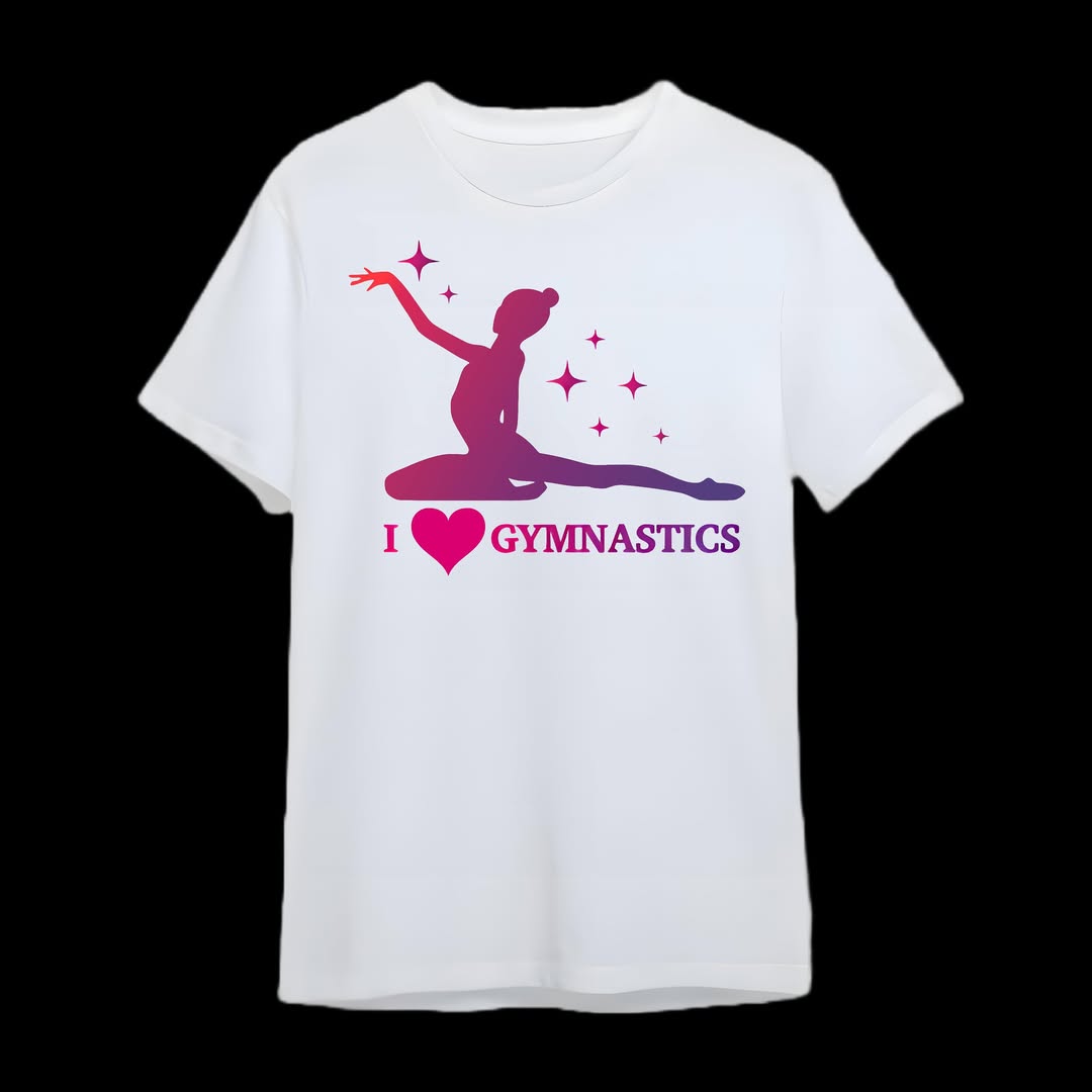 Gymnastics Girl Print T-shirt